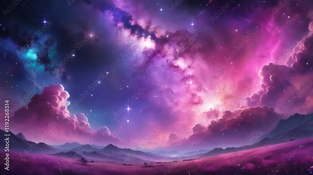 Obraz premium background with stars space