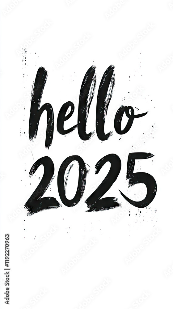 2025 Font Design, with handwritten fonts as the main theme, integrating the letters 2025 Font Design, with handwritten fonts as the main theme, integrating the letters