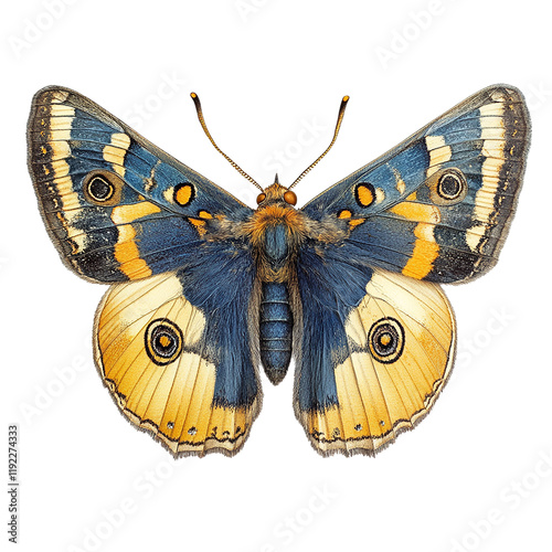 A Stunning Blue and Gold Butterfly