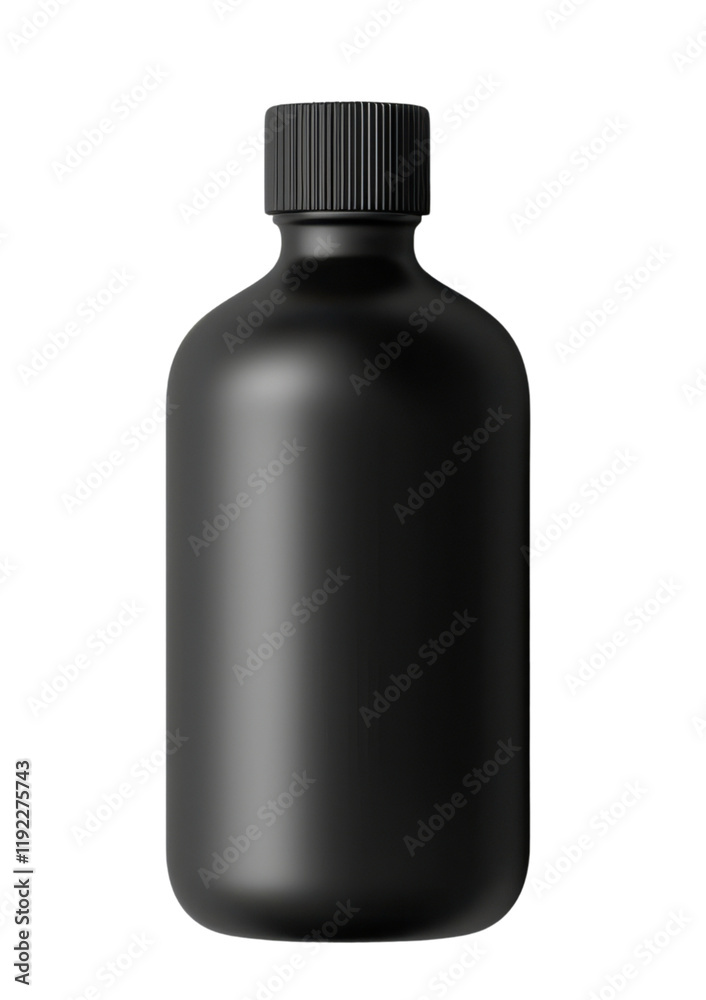 Matte Black Bottle with Screw Cap for Skincare and Cosmetical Use Matte Black Bottle with Screw Cap for Skincare and Cosmetical Use