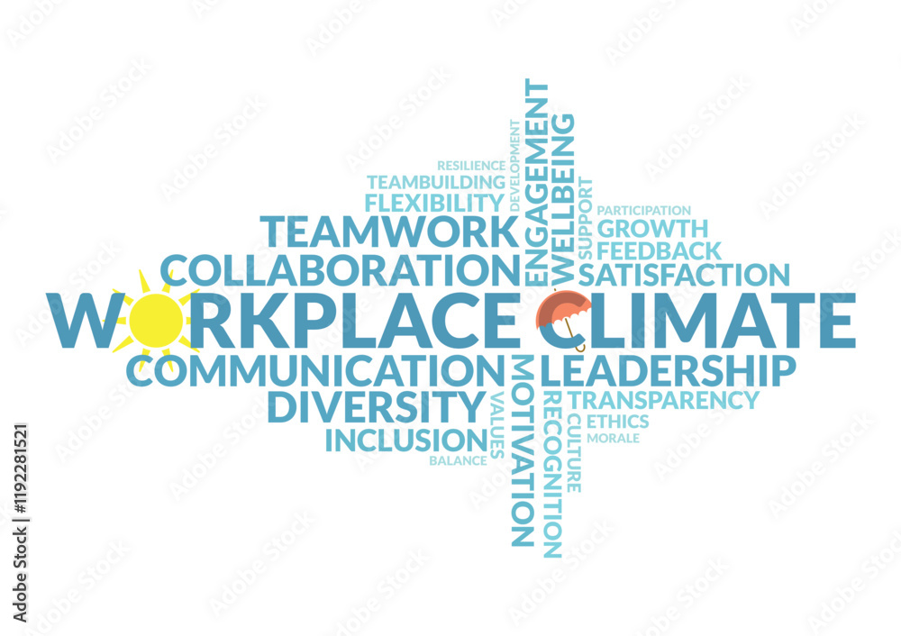 Wordcloud illustrating the significance of trust, respect, and harmony in the workplace Wordcloud illustrating the significance of trust, respect, and harmony in the workplace