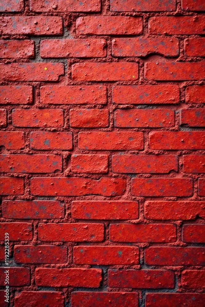 Obraz premium Weathered red brick wall texture, aged surface , rough, surface, urban