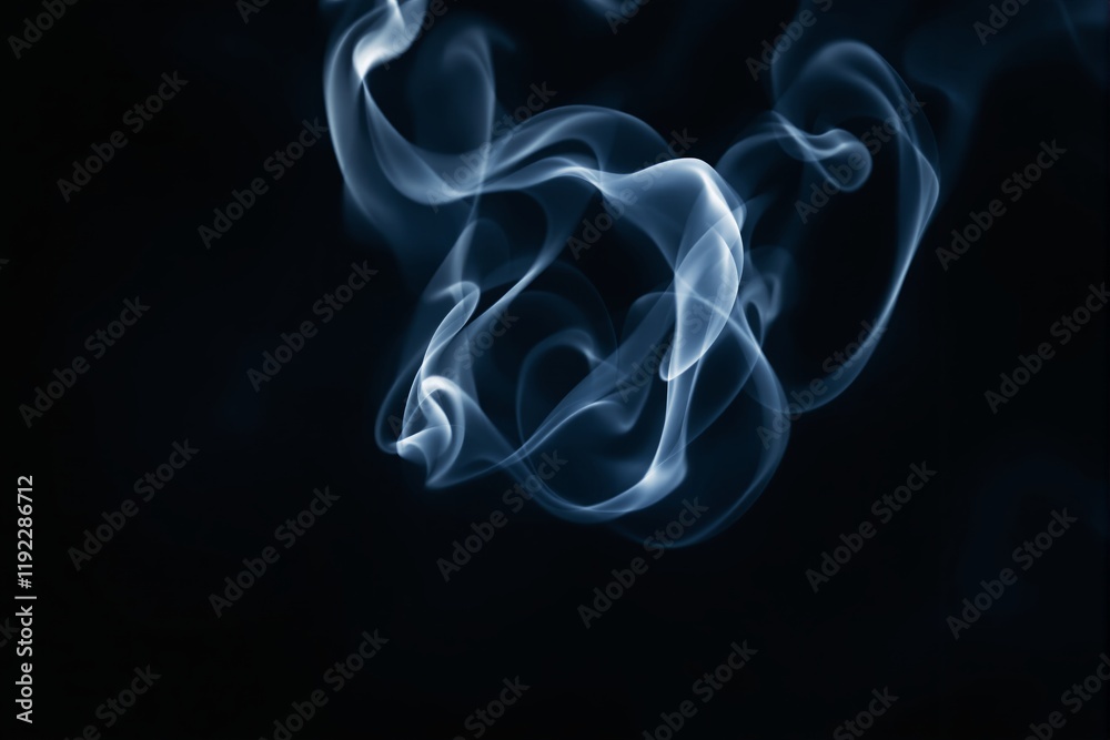 Light and soft smoke swirls floating against a dark background, creating an abstract and ethereal motion effect. Ai generative Light and soft smoke swirls floating against a dark background, creating an abstract and ethereal motion effect. Ai generative