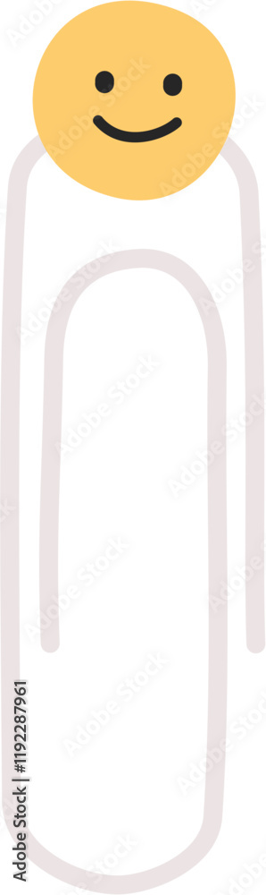 stationary smile face paper clip office school object stationary smile face paper clip office school object