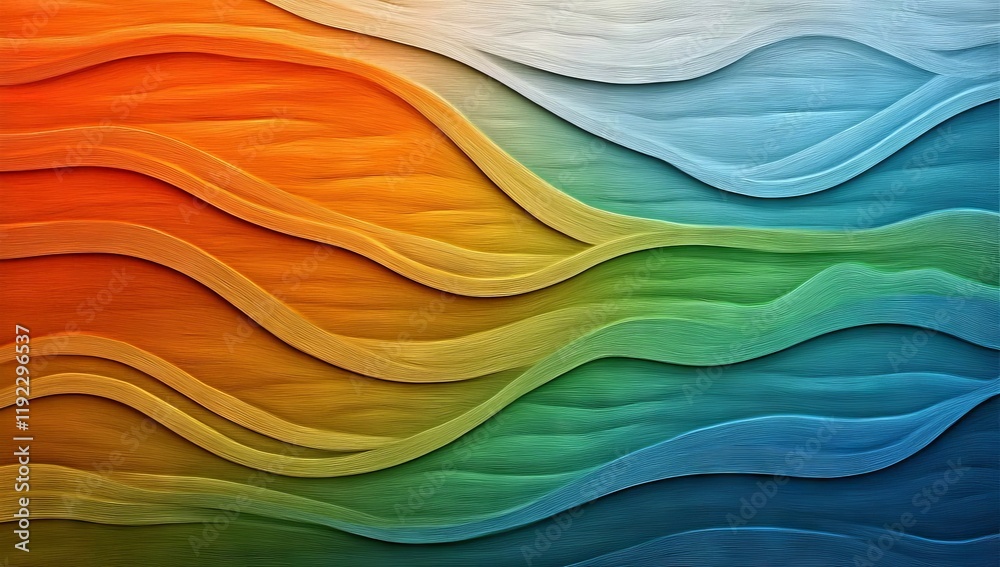 Abstract Background with Colorful Paper Texture, Waves of Wood and Colors, Digital Art Abstract Background with Colorful Paper Texture, Waves of Wood and Colors, Digital Art