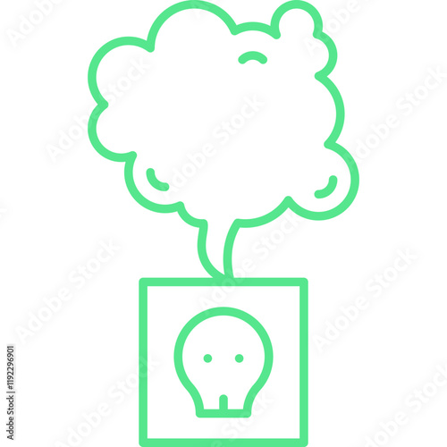 Toxic Fumes Release icon single vector illustration