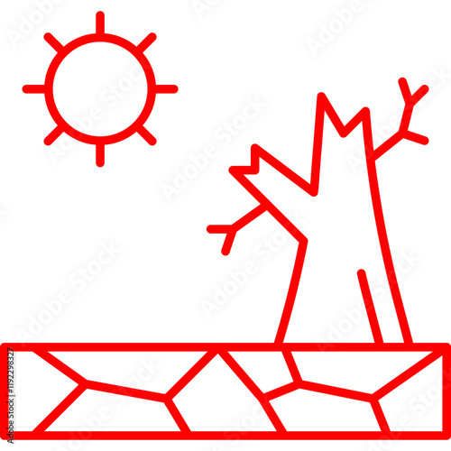Drought icon single vector illustration