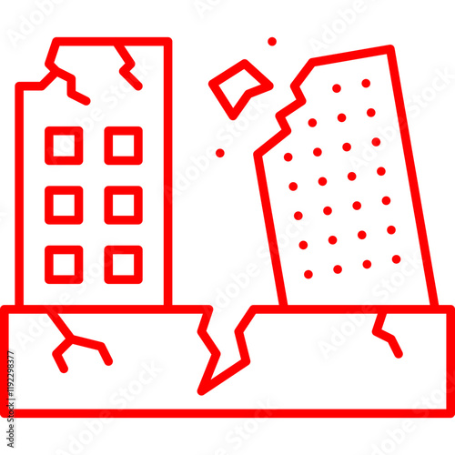 Earthquake II icon single vector illustration