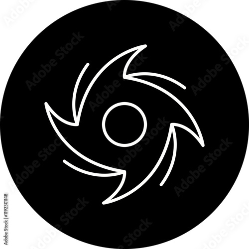 Cyclone icon single vector illustration
