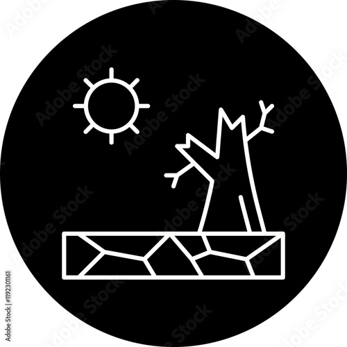 Drought icon single vector illustration
