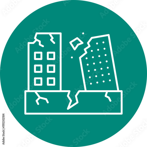 Earthquake II icon single vector illustration