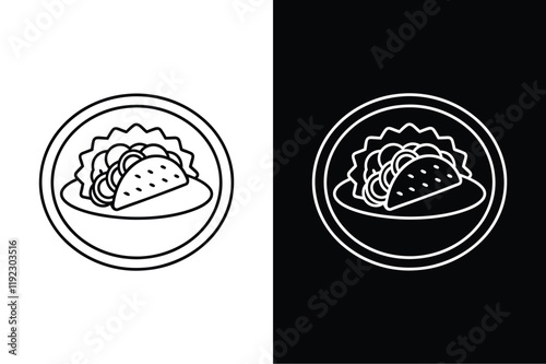 Fajitas  icon vector on White Background ,Vector Art Illustration on white background.