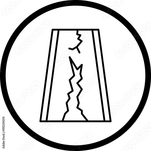 Earthquake on Road icon single vector illustration