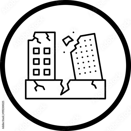 Earthquake II icon single vector illustration