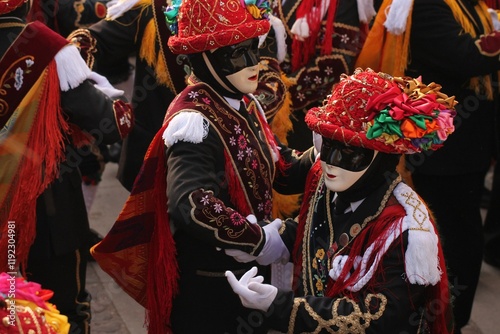 danzatori mascherati al carnevale di bagolino photo