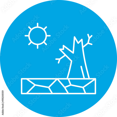 Drought icon single vector illustration