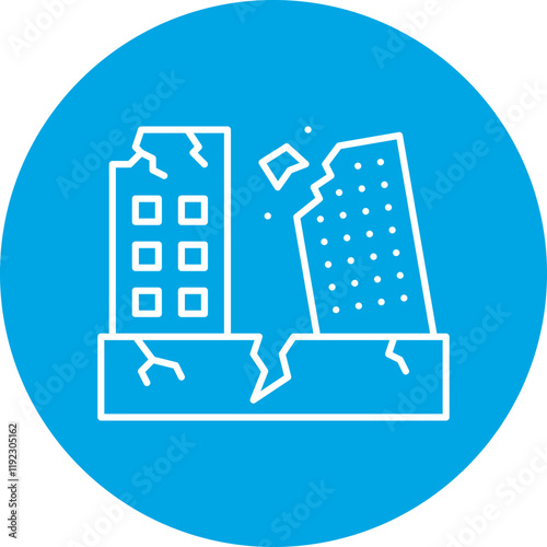 Earthquake II icon single vector illustration