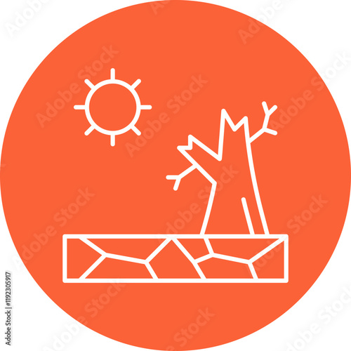 Drought icon single vector illustration
