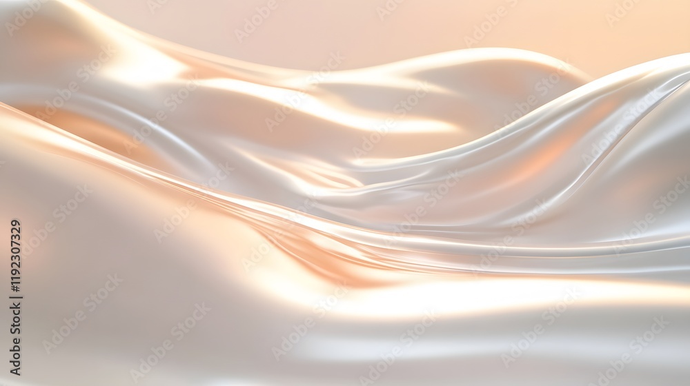 Naklejka premium Fluid abstract texture in soft hues minimalist design digital art gentle environment close-up perspective serenity concept