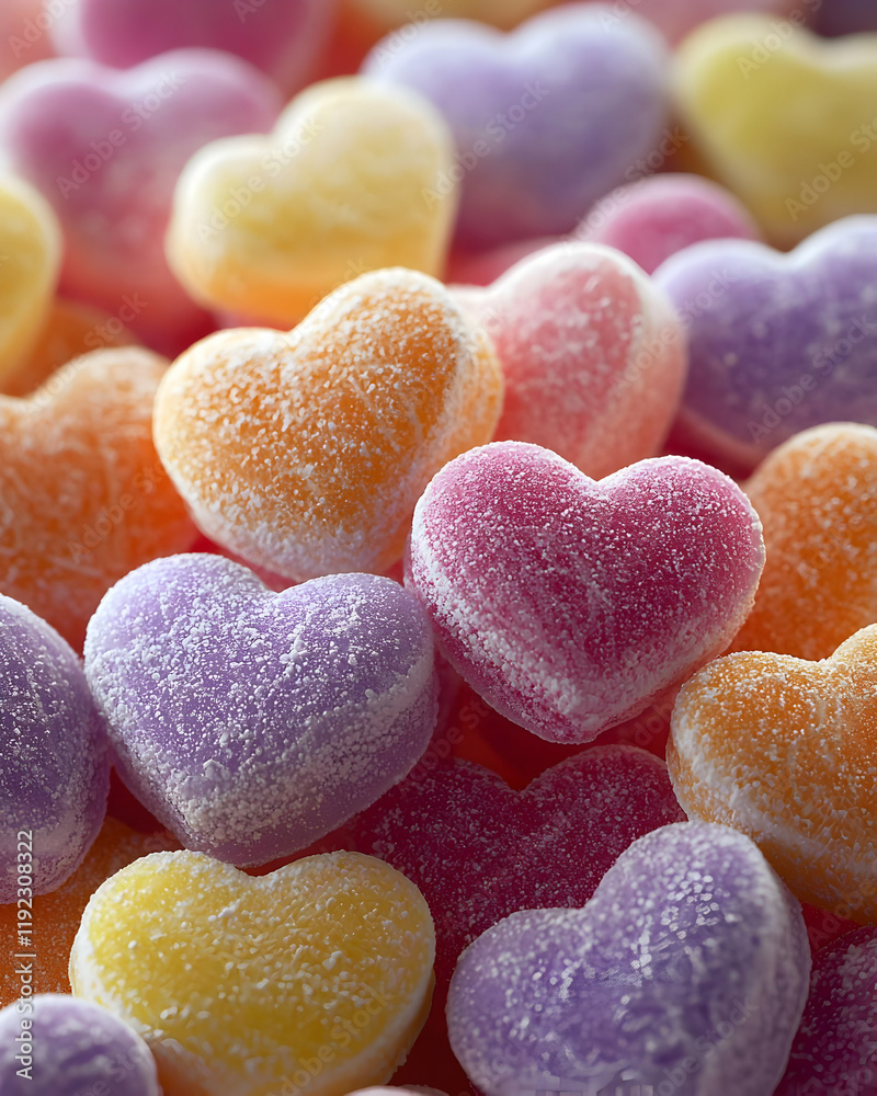 Sugar Coated Heart Candies: A Colorful Delight Sugar Coated Heart Candies: A Colorful Delight