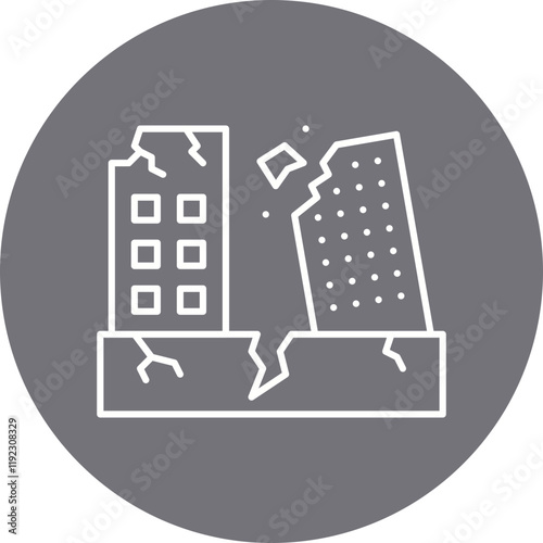Earthquake II icon single vector illustration