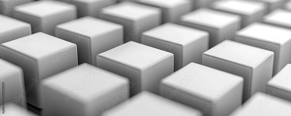 Minimal symmetry concept. Close-up view of white cubes arranged in a uniform pattern for design backgrounds. Minimal symmetry concept. Close-up view of white cubes arranged in a uniform pattern for design backgrounds.