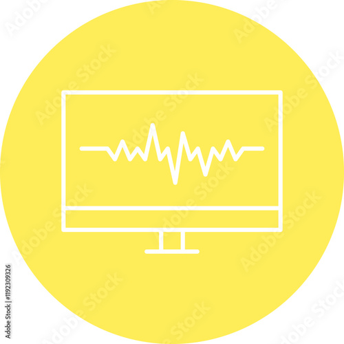 Earthquake Reading icon single vector illustration