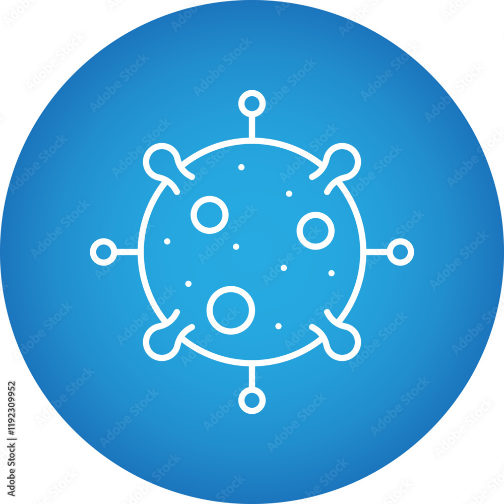 Fototapeta premium Epidemic icon single vector illustration