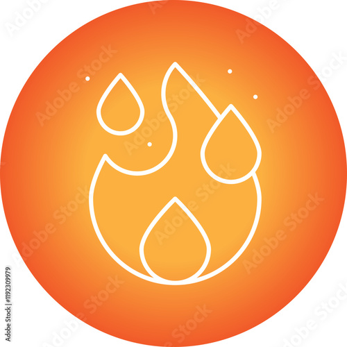 Fire icon single vector illustration