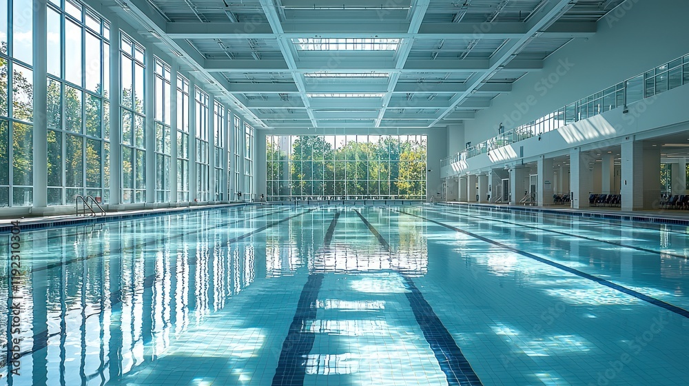Indoor swimming pool with natural light. Indoor swimming pool with natural light.