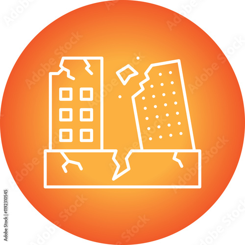 Earthquake II icon single vector illustration