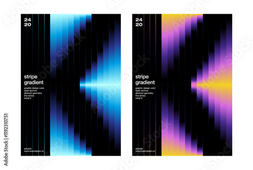 initial K stripes gradient poster template colorful and blue tone cover annual line background gradation graphic design vertical line color gradient