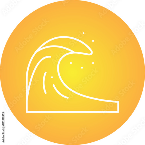 Cold Wave icon single vector illustration