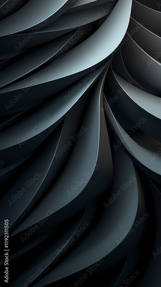 Obraz premium digital technology abstract black and white triangle spiral poster background