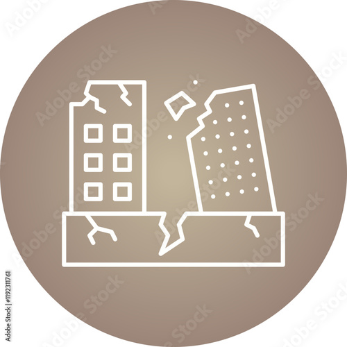 Earthquake II icon single vector illustration