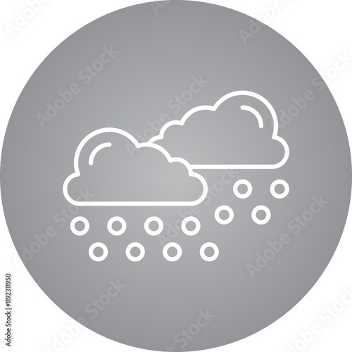 Heavy Snows icon single vector illustration