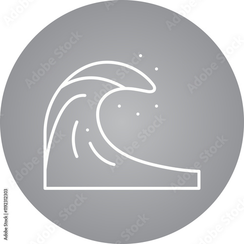Cold Wave icon single vector illustration
