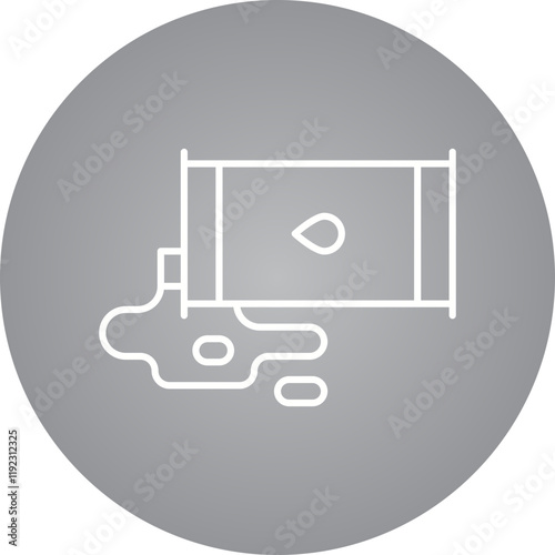 Chemical Leak icon single vector illustration