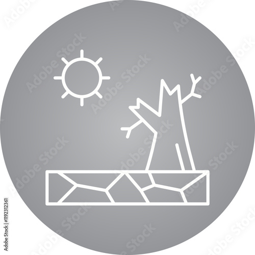 Drought icon single vector illustration