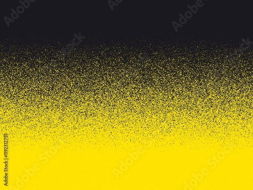 Abstract black and yellow spray paint gradient background