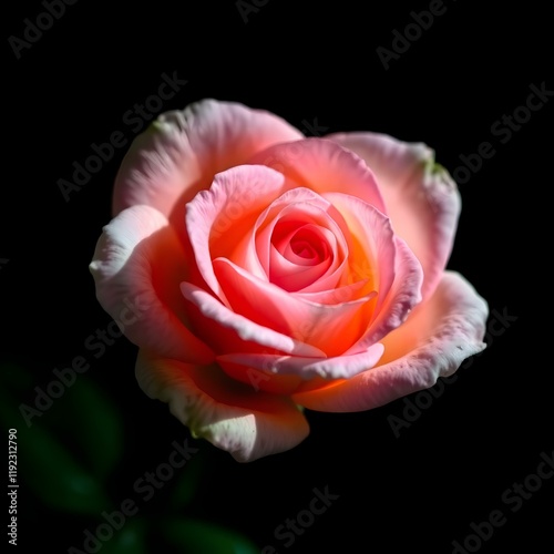 rose on black