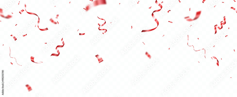 Obraz premium Red Confetti award Celebration. birthday, holiday and party element