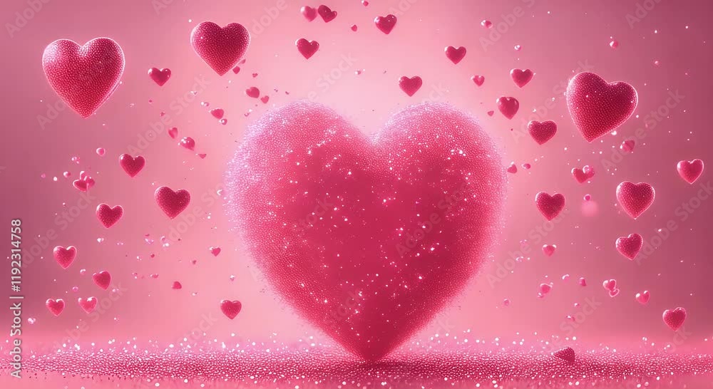 pink heart background