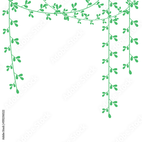 Decorative Green Leaf Vines Graphic