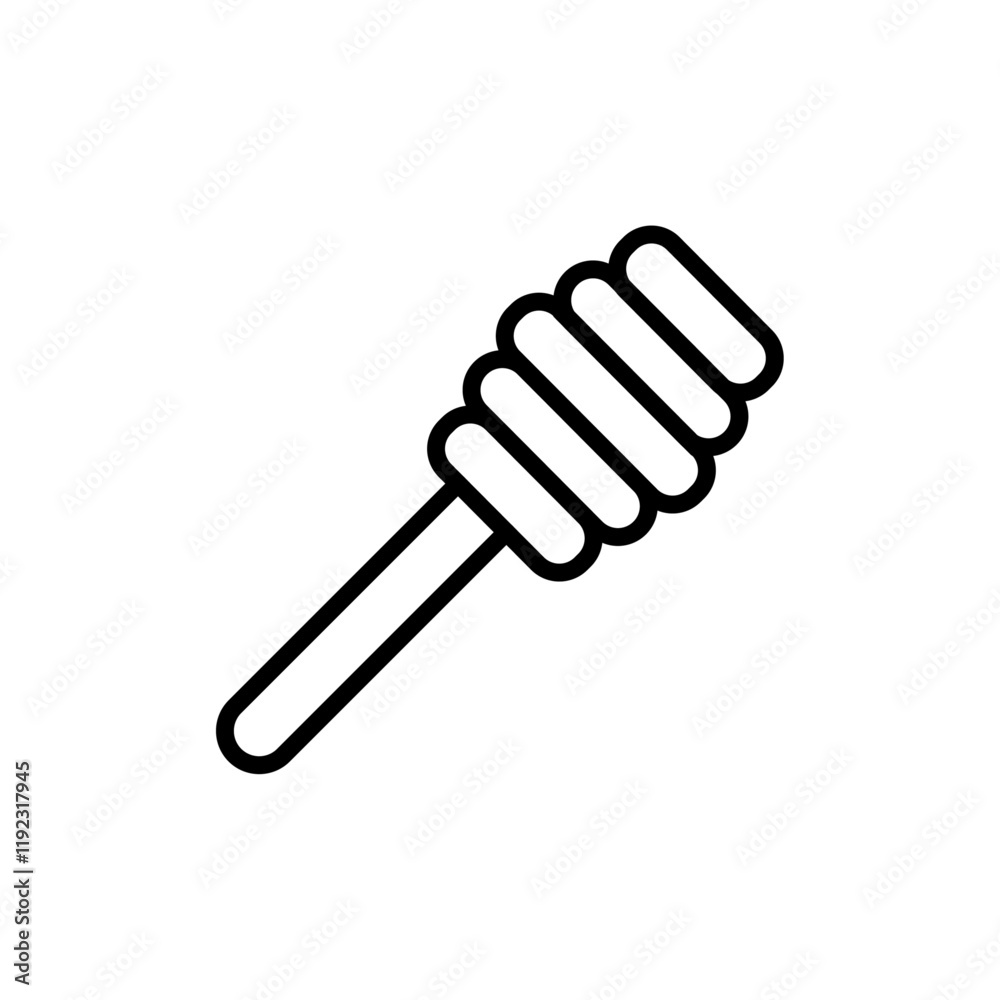 honey dipper icon Thin line art isolated honey dipper icon Thin line art isolated