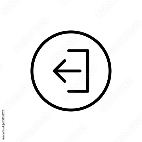 Free Download Logout exit icon Thin line art isolated - GFXLoad