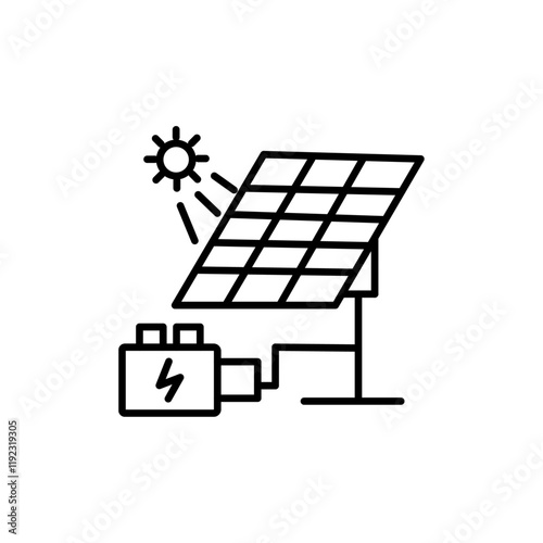 Off the Grid icon Thin line art isolated