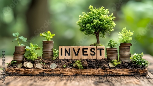 Invest in Your Future: Photorealistic Image of Wooden 