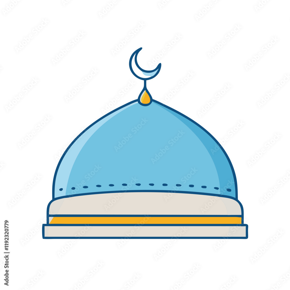 Naklejka premium dome of the mosque vector icon, dome of the mosque vector illustration - simple illustration of dome of the mosque, perfect for dome of the mosque logos and icons