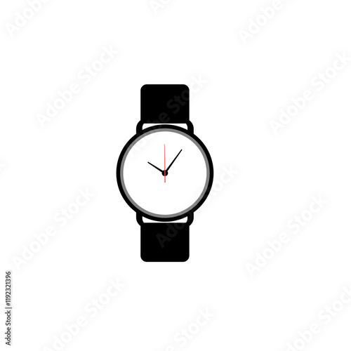 flat hand watch illustration icon